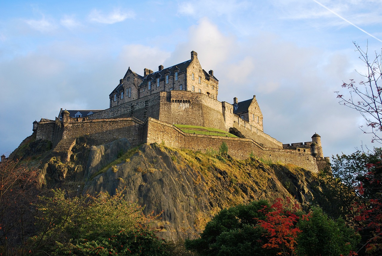 castle, edinburgh, hill